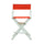 24'' Director's Chair White Frame-Red Canvas - Casual Home