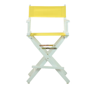 24'' Director's Chair White Frame-Yellow Canvas - Casual Home