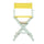 24'' Director's Chair White Frame-Yellow Canvas - Casual Home