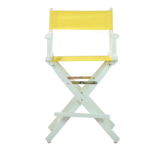 24'' Director's Chair White Frame-Yellow Canvas - Casual Home