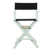 24'' Director's Chair White Frame-Black Canvas - Casual Home