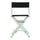 24'' Director's Chair White Frame-Black Canvas - Casual Home