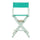 24'' Director's Chair White Frame-Teal Canvas - Casual Home
