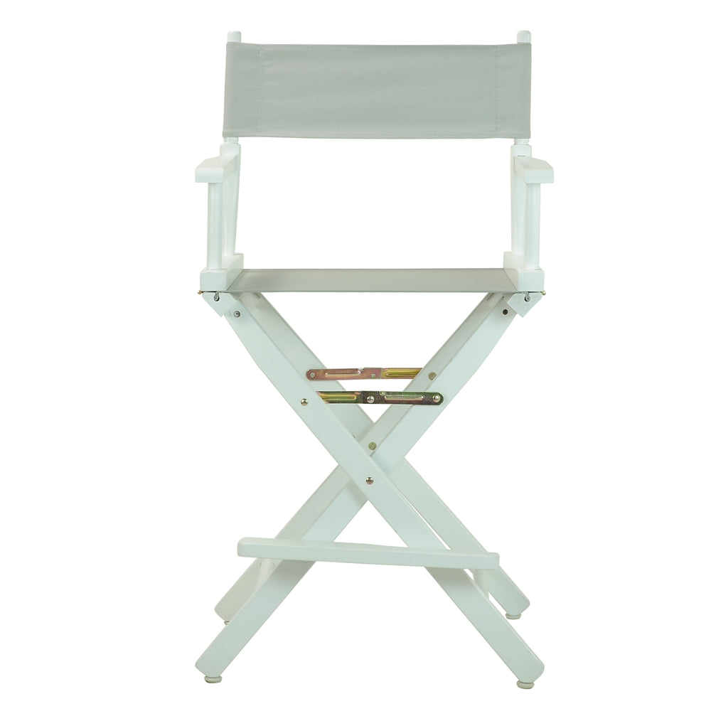 24'' Director's Chair White Frame-Gray Canvas - Casual Home