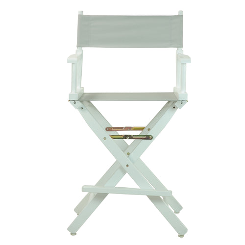 24'' Director's Chair White Frame-Gray Canvas - Casual Home