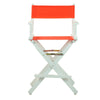 24'' Director's Chair White Frame-Orange Canvas - Casual Home