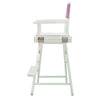 24'' Director's Chair White Frame-Pink Canvas - Casual Home