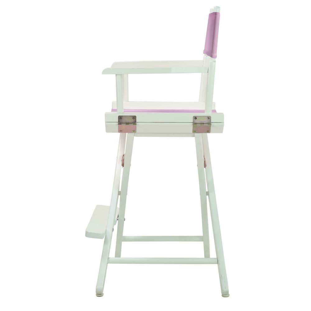 24'' Director's Chair White Frame-Pink Canvas - Casual Home