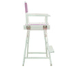 24'' Director's Chair White Frame-Pink Canvas - Casual Home