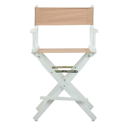 24'' Director's Chair White Frame-Tan Canvas - Casual Home