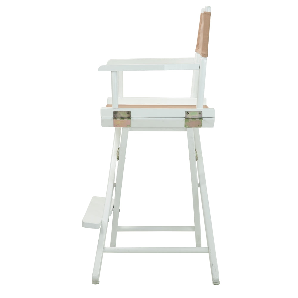 24'' Director's Chair White Frame-Tan Canvas - Casual Home