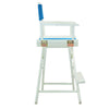 24'' Director's Chair White Frame-Turquoise Canvas - Casual Home