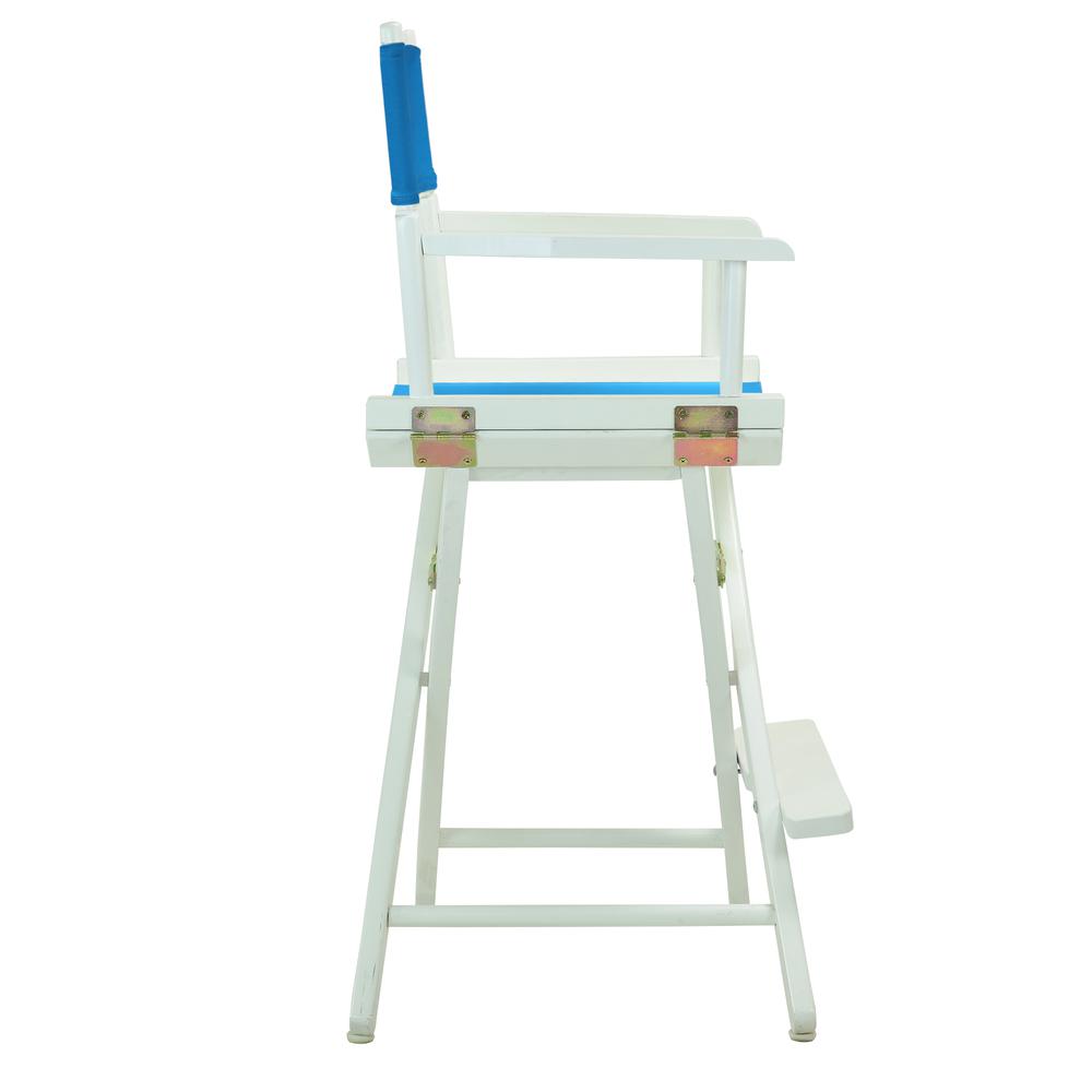 24'' Director's Chair White Frame-Turquoise Canvas - Casual Home