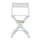 24'' Director's Chair White Frame-White Canvas - Casual Home