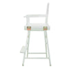 24'' Director's Chair White Frame-White Canvas - Casual Home