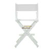 24'' Director's Chair White Frame-White Canvas - Casual Home