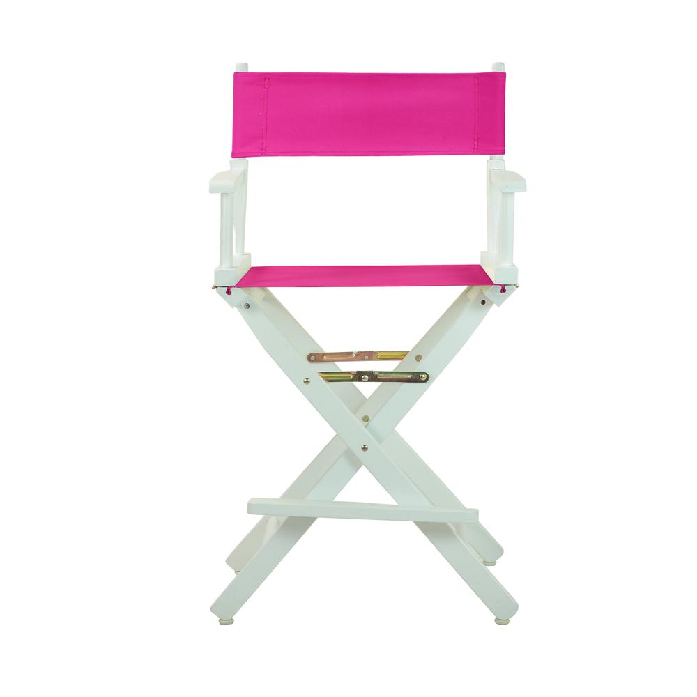 24'' Director's Chair White Frame-Magenta Canvas - Casual Home