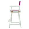 24'' Director's Chair White Frame-Magenta Canvas - Casual Home