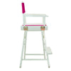 24'' Director's Chair White Frame-Magenta Canvas - Casual Home