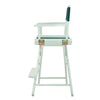 24'' Director's Chair White Frame-Hunter Green Canvas - Casual Home