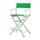 24'' Director's Chair White Frame-Green Canvas - Casual Home