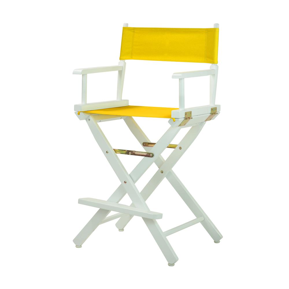 24'' Director's Chair White Frame-Gold Canvas - Casual Home