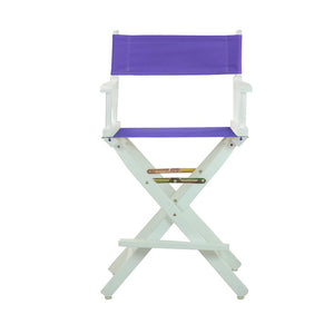 24'' Director's Chair White Frame-Purple Canvas - Casual Home