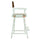 24'' Director's Chair White Frame-Brown Canvas - Casual Home