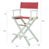 24'' Director's Chair White Frame-Burgundy Canvas - Casual Home