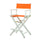 24'' Director's Chair White Frame-Tangerine Canvas - Casual Home