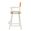 24'' Director's Chair White Frame-Tangerine Canvas - Casual Home
