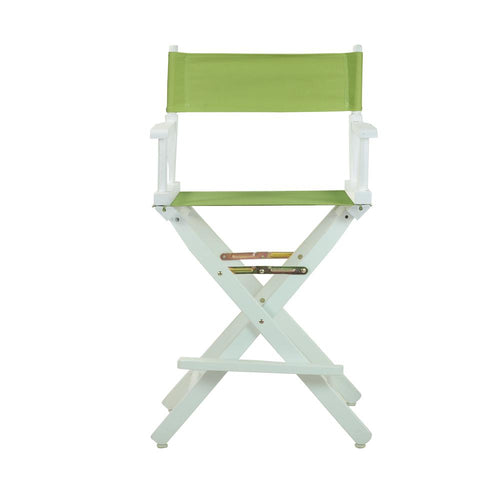 24'' Director's Chair White Frame-Lime Green Canvas - Casual Home