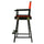 24'' Director's Chair Black Frame-Red Canvas - Casual Home