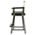 24'' Director's Chair Black Frame-Natural/Wheat Canvas - Casual Home