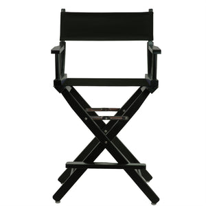 24'' Director's Chair Black Frame-Black Canvas - Casual Home