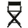 24'' Director's Chair Black Frame-Black Canvas - Casual Home