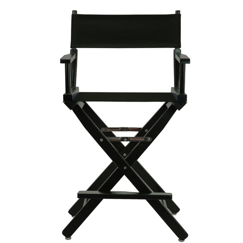 24'' Director's Chair Black Frame-Black Canvas - Casual Home