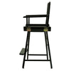 24'' Director's Chair Black Frame-Black Canvas - Casual Home