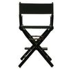 24'' Director's Chair Black Frame-Black Canvas - Casual Home