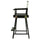 24'' Director's Chair Black Frame-Gray Canvas - Casual Home