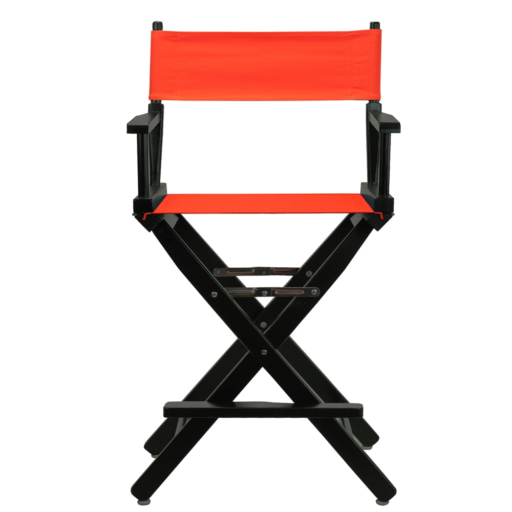 24'' Director's Chair Black Frame-Orange Canvas - Casual Home