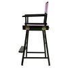 24'' Director's Chair Black Frame-Pink Canvas - Casual Home