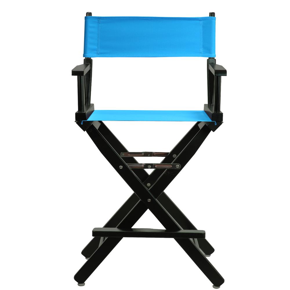 24'' Director's Chair Black Frame-Turquoise Canvas - Casual Home