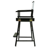24'' Director's Chair Black Frame-White Canvas - Casual Home