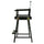 24'' Director's Chair Black Frame-White Canvas - Casual Home