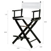 24'' Director's Chair Black Frame-White Canvas - Casual Home