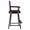 24'' Director's Chair Black Frame-Magenta Canvas - Casual Home
