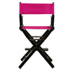 24'' Director's Chair Black Frame-Magenta Canvas - Casual Home