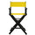 24'' Director's Chair Black Frame-Gold Canvas - Casual Home
