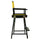 24'' Director's Chair Black Frame-Gold Canvas - Casual Home